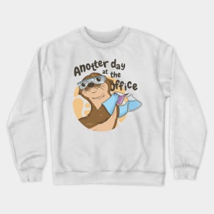 AnOtter Day at the Office Funny Science Geek Crewneck Sweatshirt